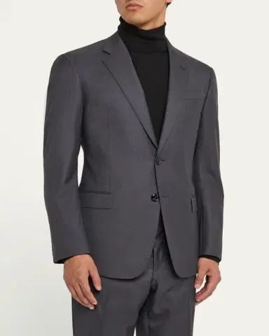 Giorgio Armani Mne's Basic Wool Two-Piece Suit | Thumbnail 4 Giorgio Armani Mne's Basic Wool Two-Piece Suit | Thumbnail 4