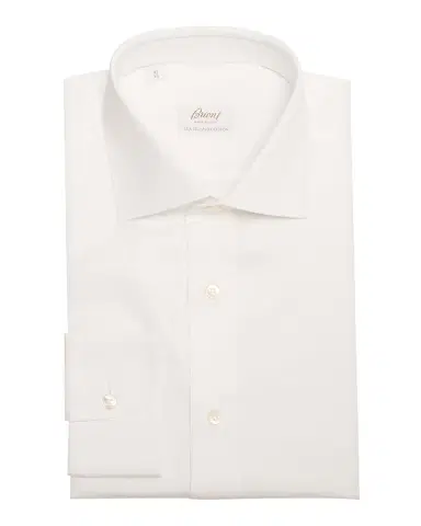 Brioni Men's Sea Island Cotton Herringbone Dress Shirt | Thumbnail 3 Brioni Men's Sea Island Cotton Herringbone Dress Shirt | Thumbnail 3