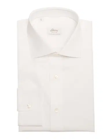 Brioni Men's Sea Island Cotton Herringbone Dress Shirt | Thumbnail 1 Brioni Men's Sea Island Cotton Herringbone Dress Shirt | Thumbnail 1