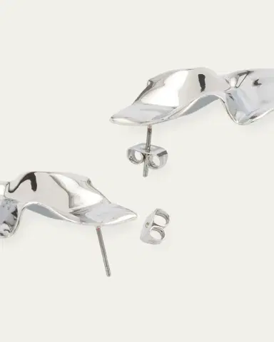 ALEXIS BITTAR Crumpled Gold Small Post Earrings | Thumbnail 4 ALEXIS BITTAR Crumpled Gold Small Post Earrings | Thumbnail 4
