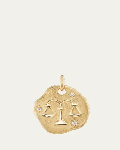 Aaryah 18K Yellow Gold Large Diamond Zodiac Pendant Necklace | Thumbnail 2 Aaryah 18K Yellow Gold Large Diamond Zodiac Pendant Necklace | Thumbnail 2