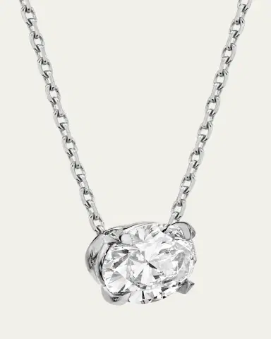 VRAI Oval-Cut Solitaire Lab Grown Diamond Necklace, 1.0tcw | Thumbnail 2 VRAI Oval-Cut Solitaire Lab Grown Diamond Necklace, 1.0tcw | Thumbnail 2