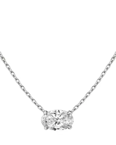 VRAI Oval-Cut Solitaire Lab Grown Diamond Necklace, 1.0tcw | Thumbnail 1 VRAI Oval-Cut Solitaire Lab Grown Diamond Necklace, 1.0tcw | Thumbnail 1