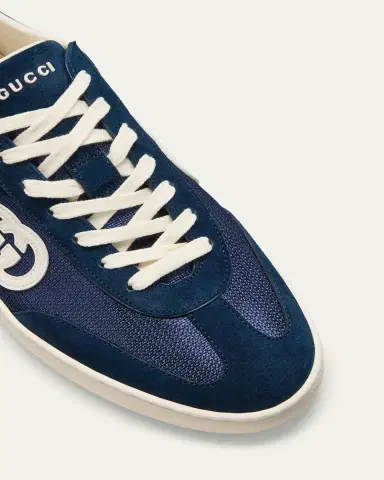 Gucci Men's G75 Canvas and Suede T-Toe Low-Top Sneakers | Thumbnail 5 Gucci Men's G75 Canvas and Suede T-Toe Low-Top Sneakers | Thumbnail 5