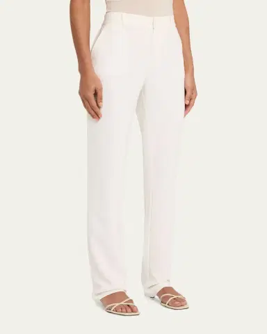 Cinq à Sept Kerry Slim Straight-Leg Crepe Pants | Thumbnail 8 Cinq à Sept Kerry Slim Straight-Leg Crepe Pants | Thumbnail 8