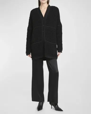 Giorgio Armani Boucle Lurex Oversize Knit Cardigan | Thumbnail 2 Giorgio Armani Boucle Lurex Oversize Knit Cardigan | Thumbnail 2
