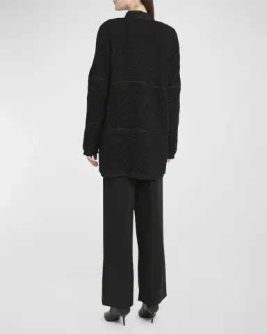 Giorgio Armani Boucle Lurex Oversize Knit Cardigan | Thumbnail 3 Giorgio Armani Boucle Lurex Oversize Knit Cardigan | Thumbnail 3