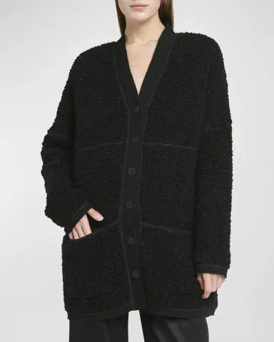 Giorgio Armani Boucle Lurex Oversize Knit Cardigan | Thumbnail 6 Giorgio Armani Boucle Lurex Oversize Knit Cardigan | Thumbnail 6