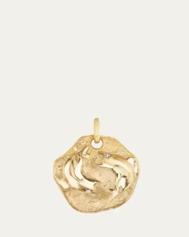 Aaryah 18K Yellow Gold Mini Diamond Zodiac Pendant Necklace | Thumbnail 2 Aaryah 18K Yellow Gold Mini Diamond Zodiac Pendant Necklace | Thumbnail 2
