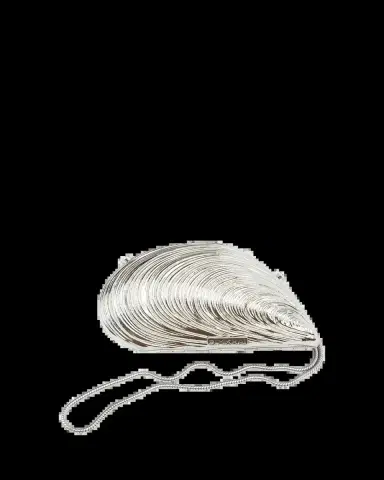 SIMKHAI Bridget Mini Metal Oyster Shell Clutch Bag | Thumbnail 2 SIMKHAI Bridget Mini Metal Oyster Shell Clutch Bag | Thumbnail 2