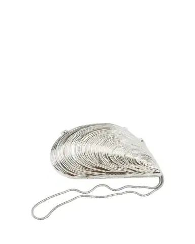 SIMKHAI Bridget Mini Metal Oyster Shell Clutch Bag | Thumbnail 1 SIMKHAI Bridget Mini Metal Oyster Shell Clutch Bag | Thumbnail 1
