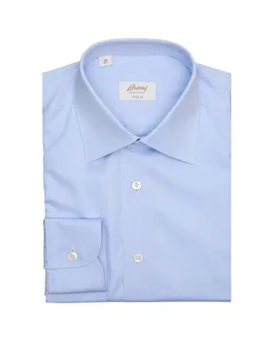 Brioni Men's Brew Giza 45 Cotton Twill Dress Shirt | Thumbnail 1 Brioni Men's Brew Giza 45 Cotton Twill Dress Shirt | Thumbnail 1