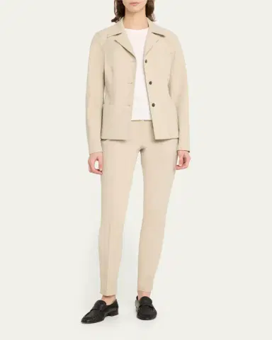 Lafayette 148 New York Notched-Lapel Techno Stretch Twill Jacket | Thumbnail 2 Lafayette 148 New York Notched-Lapel Techno Stretch Twill Jacket | Thumbnail 2