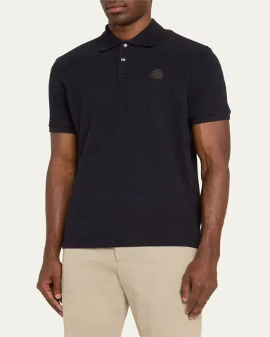 Moncler Men's Small Logo Polo Shirt | Thumbnail 4 Moncler Men's Small Logo Polo Shirt | Thumbnail 4