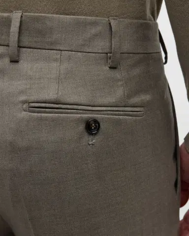 Giorgio Armani Men's Flat-Front Wool Trousers | Thumbnail 6 Giorgio Armani Men's Flat-Front Wool Trousers | Thumbnail 6