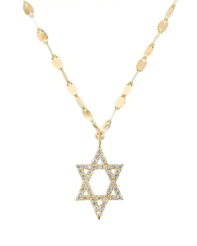 Lana 14K Gold Flawless Star of David Pendant Necklace with Jump Ring, 16-18"L | Thumbnail 1 Lana 14K Gold Flawless Star of David Pendant Necklace with Jump Ring, 16-18"L | Thumbnail 1
