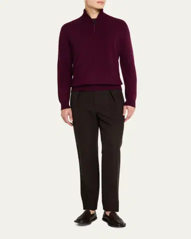 Massimo Alba Men's Cashmere Half-Zip Sweater | Thumbnail 2 Massimo Alba Men's Cashmere Half-Zip Sweater | Thumbnail 2