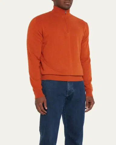 Massimo Alba Men's Cashmere Half-Zip Sweater | Thumbnail 12 Massimo Alba Men's Cashmere Half-Zip Sweater | Thumbnail 12