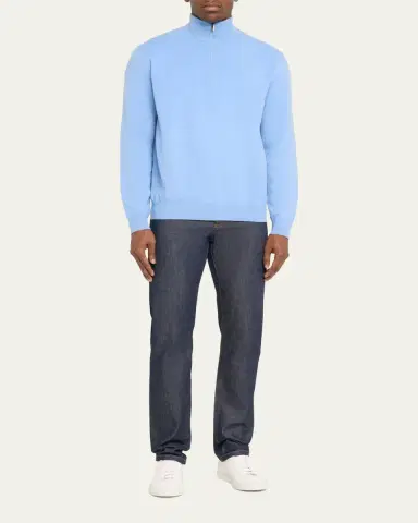 Massimo Alba Men's Cashmere Half-Zip Sweater | Thumbnail 6 Massimo Alba Men's Cashmere Half-Zip Sweater | Thumbnail 6