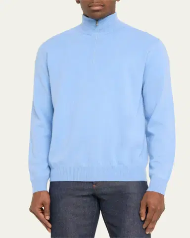 Massimo Alba Men's Cashmere Half-Zip Sweater | Thumbnail 8 Massimo Alba Men's Cashmere Half-Zip Sweater | Thumbnail 8