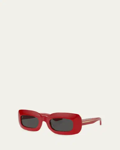 Khaite x Oliver Peoples Beveled Acetate Rectangle Sunglasses | Thumbnail 2 Khaite x Oliver Peoples Beveled Acetate Rectangle Sunglasses | Thumbnail 2