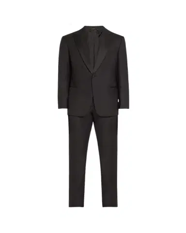 Giorgio Armani Men's Wool Satin-Lapel Two-Piece Tuxedo Set | Thumbnail 1 Giorgio Armani Men's Wool Satin-Lapel Two-Piece Tuxedo Set | Thumbnail 1