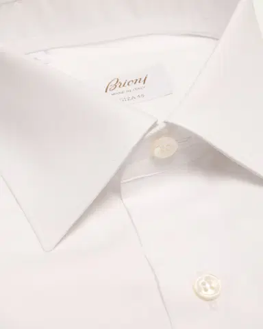 Brioni Men's Brew Giza 45 Cotton Twill Dress Shirt | Thumbnail 2 Brioni Men's Brew Giza 45 Cotton Twill Dress Shirt | Thumbnail 2