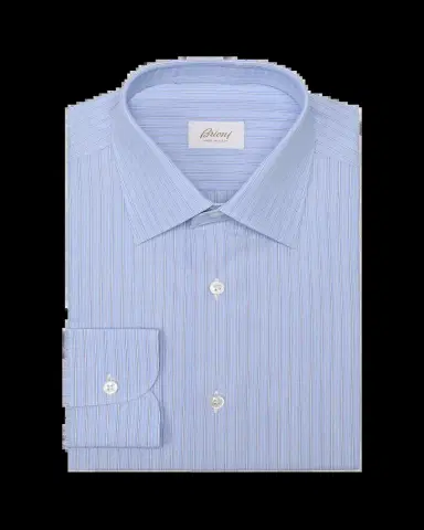 Brioni Men's Cotton Mini Graph Check Dress Shirt | Thumbnail 3 Brioni Men's Cotton Mini Graph Check Dress Shirt | Thumbnail 3