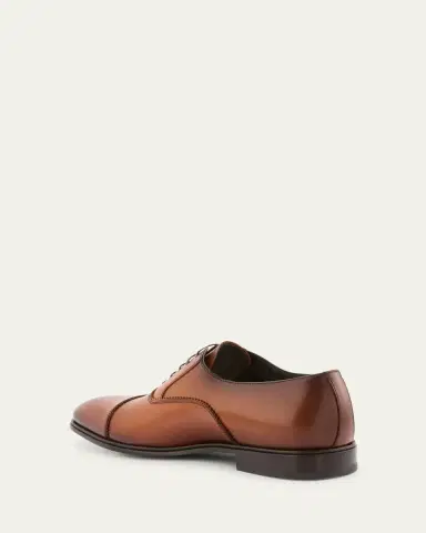 Ferragamo Men's Boston Brogue Leather Cap-Toe Oxfords | Thumbnail 2 Ferragamo Men's Boston Brogue Leather Cap-Toe Oxfords | Thumbnail 2