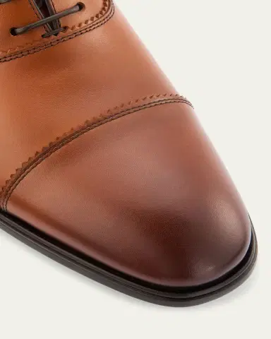Ferragamo Men's Boston Brogue Leather Cap-Toe Oxfords | Thumbnail 3 Ferragamo Men's Boston Brogue Leather Cap-Toe Oxfords | Thumbnail 3