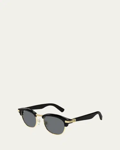 Cartier Men's Round Two-Tone Sunglasses | Thumbnail 2 Cartier Men's Round Two-Tone Sunglasses | Thumbnail 2