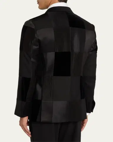 Brioni Men's Virgilio Patchwork Dinner Jacket | Thumbnail 3 Brioni Men's Virgilio Patchwork Dinner Jacket | Thumbnail 3