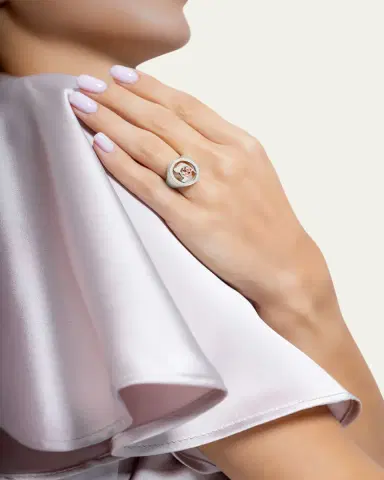 Procaccia Jewelry 18K Gold Hebrew TAV Initial Signet Ring | Thumbnail 2 Procaccia Jewelry 18K Gold Hebrew TAV Initial Signet Ring | Thumbnail 2