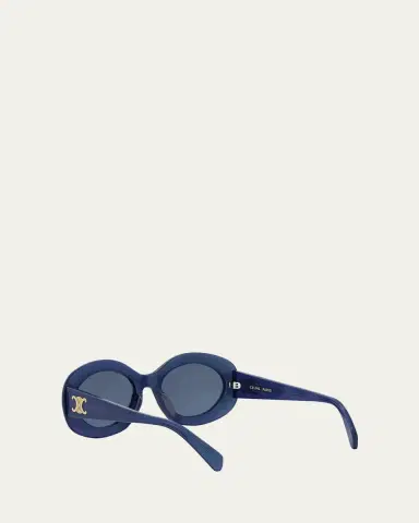 Celine Triomphe Round Acetate Sunglasses | Thumbnail 4 Celine Triomphe Round Acetate Sunglasses | Thumbnail 4