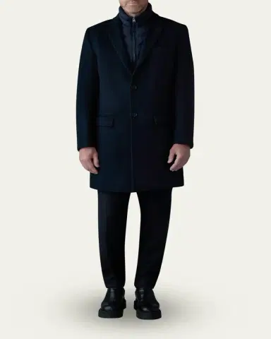 Mackage Men's Wool Topcoat with Removable Down Bib | Thumbnail 6 Mackage Men's Wool Topcoat with Removable Down Bib | Thumbnail 6