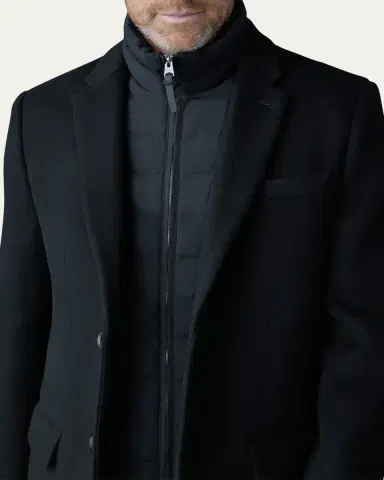 Mackage Men's Wool Topcoat with Removable Down Bib | Thumbnail 9 Mackage Men's Wool Topcoat with Removable Down Bib | Thumbnail 9