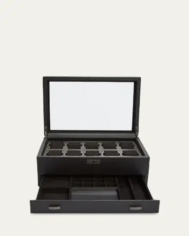 Wolf Axis 10-Piece Watch Box with Drawer | Thumbnail 3 Wolf Axis 10-Piece Watch Box with Drawer | Thumbnail 3