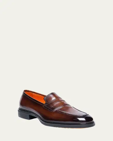 Santoni Men's Easy Leather Cap-Toe Oxfords | Thumbnail 5 Santoni Men's Easy Leather Cap-Toe Oxfords | Thumbnail 5