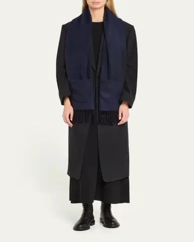 Alonpi Cashmere Fringe Trim Pocket Scarf | Thumbnail 2 Alonpi Cashmere Fringe Trim Pocket Scarf | Thumbnail 2