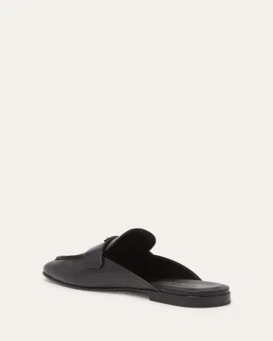 Prada Vitello Leather Logo Mule Loafers | Thumbnail 4 Prada Vitello Leather Logo Mule Loafers | Thumbnail 4