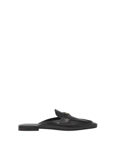 Prada Vitello Leather Logo Mule Loafers | Thumbnail 1 Prada Vitello Leather Logo Mule Loafers | Thumbnail 1
