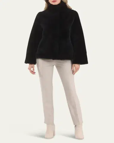 Gorski Reversible Merino Shearling Lamb Chevron Jacket | Thumbnail 2 Gorski Reversible Merino Shearling Lamb Chevron Jacket | Thumbnail 2