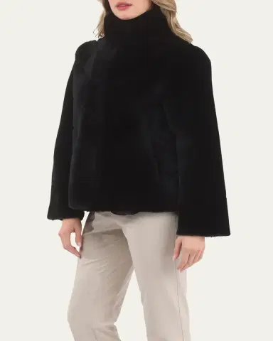 Gorski Reversible Merino Shearling Lamb Chevron Jacket | Thumbnail 4 Gorski Reversible Merino Shearling Lamb Chevron Jacket | Thumbnail 4