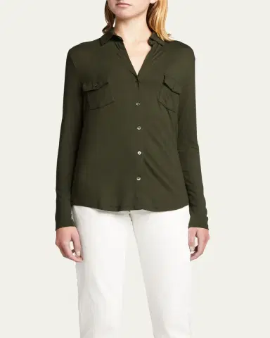 Majestic Filatures Soft Touch Button-Down Shirt with Pockets | Thumbnail 16 Majestic Filatures Soft Touch Button-Down Shirt with Pockets | Thumbnail 16