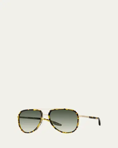 Barton Perreira Cani Titanium Aviator Sunglasses | Thumbnail 2 Barton Perreira Cani Titanium Aviator Sunglasses | Thumbnail 2