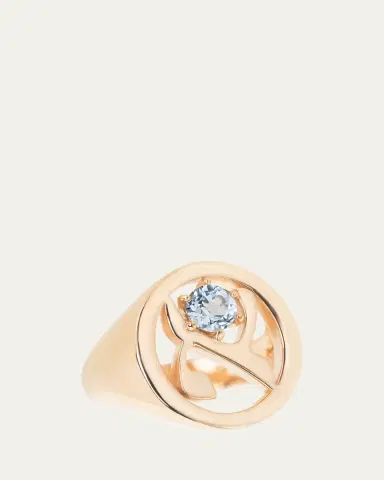 Procaccia Jewelry 18K Gold Hebrew ALEF Initial Signet Ring | Thumbnail 4 Procaccia Jewelry 18K Gold Hebrew ALEF Initial Signet Ring | Thumbnail 4