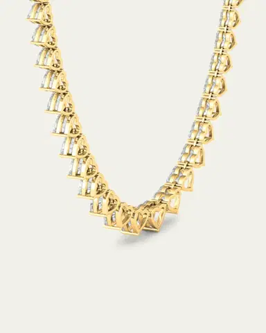 HauteCarat 18K Graduated Heart Shape Lab Grown Diamond Necklace | Thumbnail 3 HauteCarat 18K Graduated Heart Shape Lab Grown Diamond Necklace | Thumbnail 3