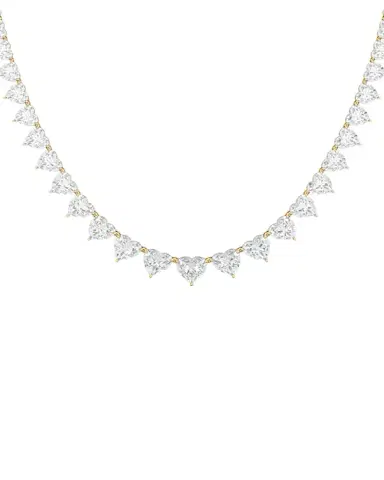 HauteCarat 18K Graduated Heart Shape Lab Grown Diamond Necklace | Thumbnail 1 HauteCarat 18K Graduated Heart Shape Lab Grown Diamond Necklace | Thumbnail 1