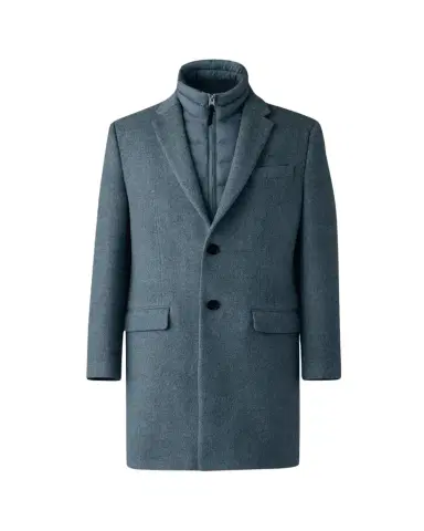 Mackage Men's Wool Topcoat with Removable Down Bib | Thumbnail 1 Mackage Men's Wool Topcoat with Removable Down Bib | Thumbnail 1