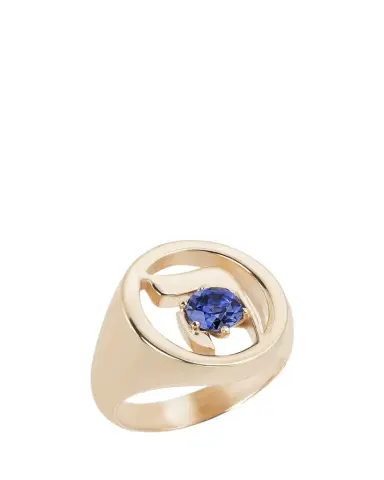 Procaccia Jewelry 18K Gold Hebrew HEI Initial Signet Ring | Thumbnail 1 Procaccia Jewelry 18K Gold Hebrew HEI Initial Signet Ring | Thumbnail 1